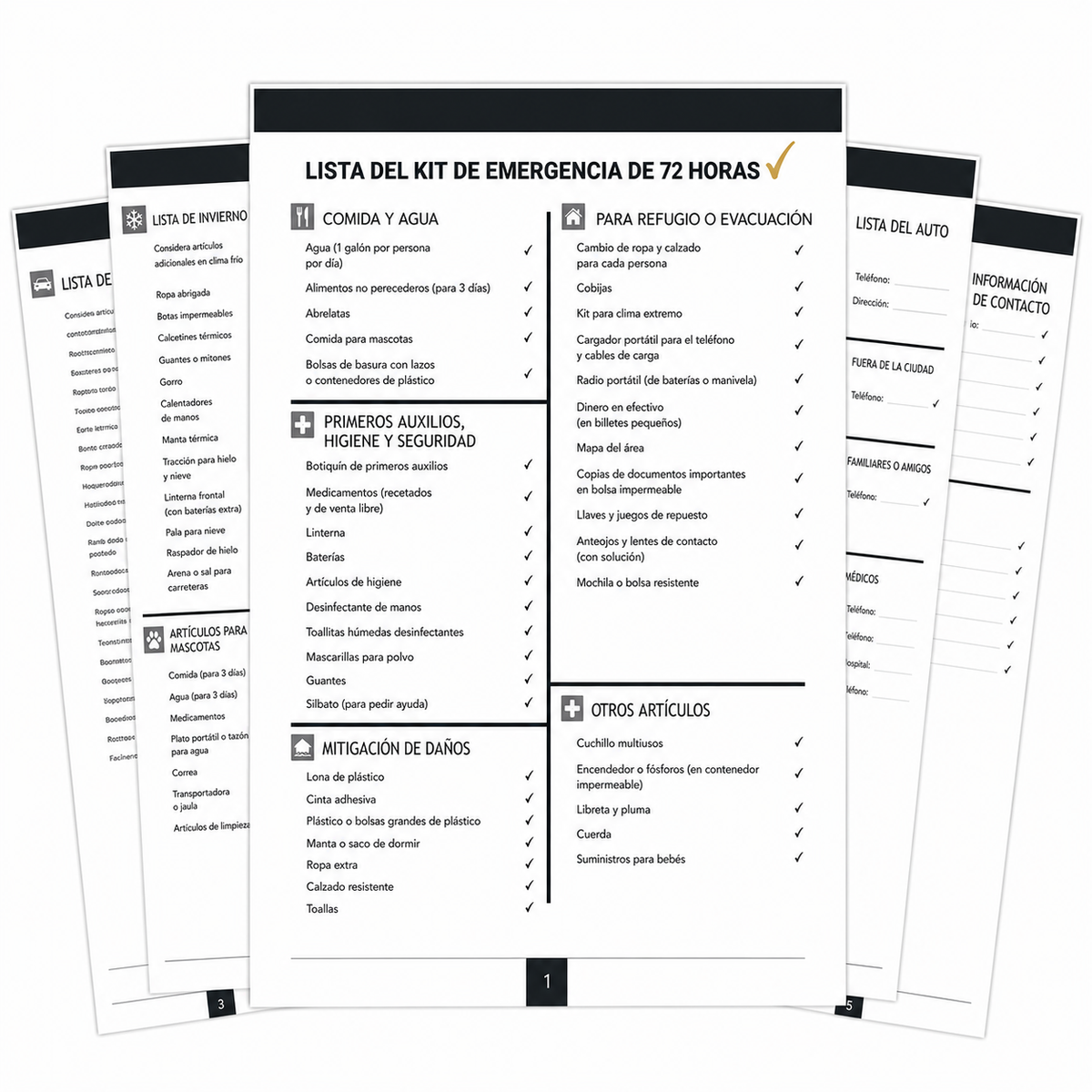 Guías y cuaderno de almacenamiento de alimentos